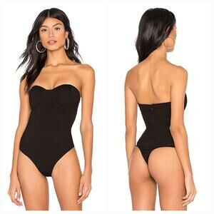 Superdown Stef Bustier Bodysuit in Black